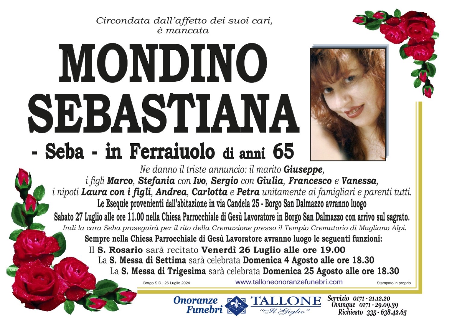 Sebastiana Mondino<small class='fs-20'><br/>- Seba -<br/>In Ferraiuolo</small>